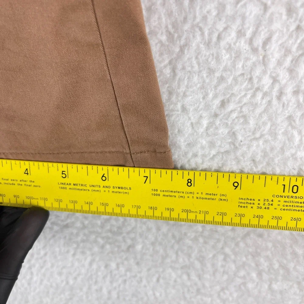 Bridge & Burn Brown Organic Cotton Chino Pants Mens Straight Leg Casual Size 32R